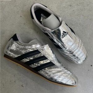 Silver Adidas Taekwondo Sneakers